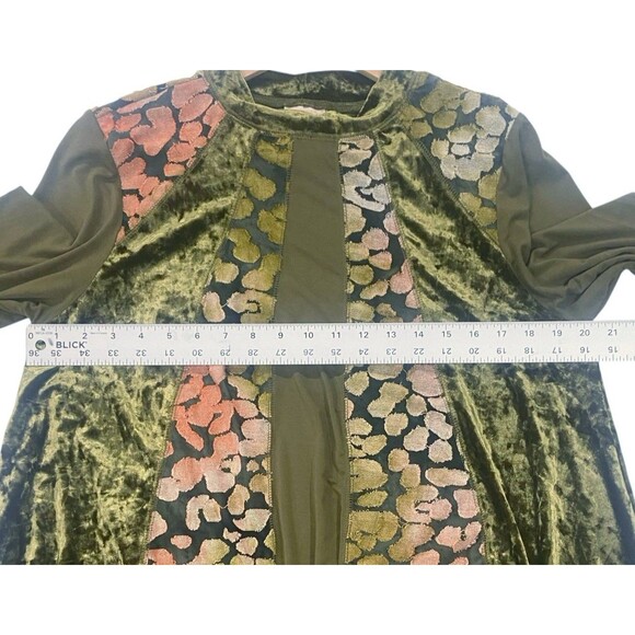 LOGO by Lori Goldstein Boho Art to Wear Velvet Top Vintage Inspired Women’s L - Picture 11 of 12